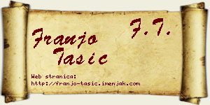 Franjo Tasić vizit kartica
